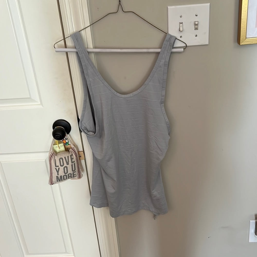Grey low cut tank athleta